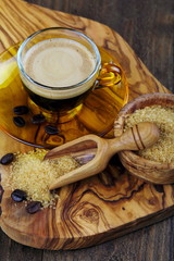 Caffè espresso con zucchero di canna