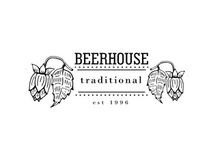 Original vintage retro logo for beer.