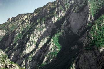 Beautiful nature landscape, rocks mountains with green forest