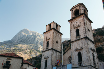 Fototapeta na wymiar Kotor old town at summer daytime, Montenegro