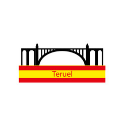 Viaduct of Fernando Hué in Teruel Spain skyline
