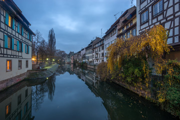 The Ill river in Petite France area, Strasbourg