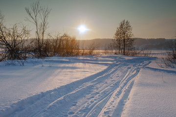 beautiful winter field