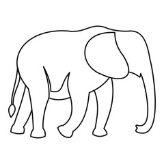Elephant icon. Outline illustration of elephant vector icon for web