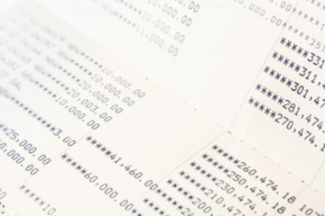 Obraz premium soft focus of book bank income saving abstract background