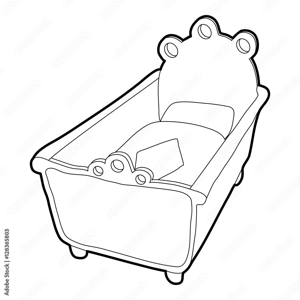 Poster cradle icon. isometric 3d illustration of cradle vector icon for web