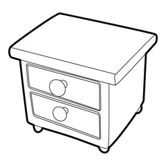 Nightstand icon. Isometric 3d illustration of nightstand vector icon for web