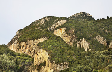 Fototapeta na wymiar Mountains near Palaiokastritsa. Greece