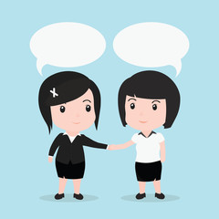 Business women with they are shaking hand