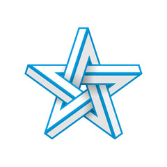 Impossible star. Vector Illustrstion