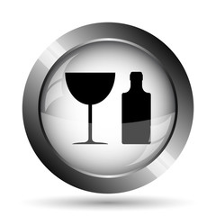 Bottle and glass icon