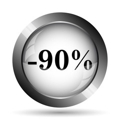 90 percent discount icon