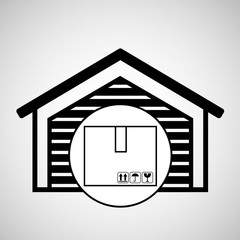storage building cardboard box delivery icon vector illustration eps 10