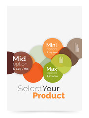 Business flyer circle abstract background