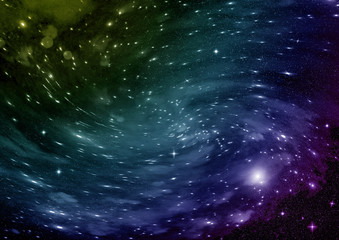 galaxy in a free space