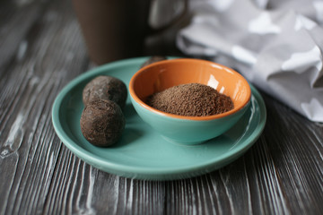 Balls with cocoa, a souvenir of the republic Domenicali