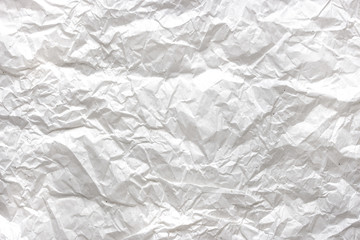 White crumpled paper background