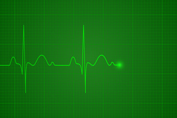 Heartbeat on the monitor, vector illustration, background