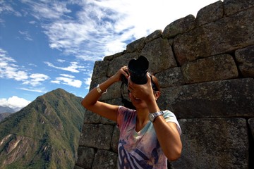 The inca city of Machu Picchu in Peru 