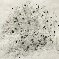 Grainy grunge abstract painting on paper texture.