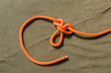 Tied buterfly knot.
