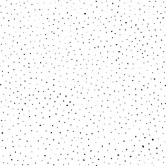 Vector monochrome seamless pattern, black hand drawn chaotic dots & spots on white background. Abstract endless texture, design element for prints, decoration, wrapping, cover, textile, digital, web