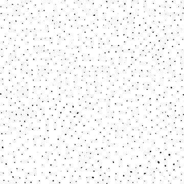 Vector monochrome seamless pattern, black hand drawn chaotic dots & spots on white background. Abstract endless texture, design element for prints, decoration, wrapping, cover, textile, digital, web