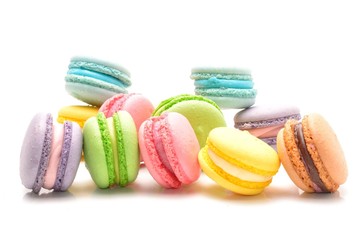 Sweet and colourful french macaroons