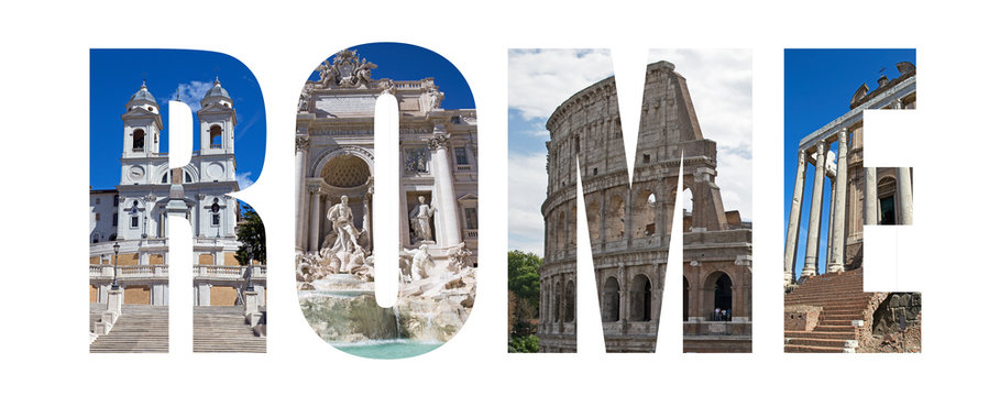 Rome landmarks letters