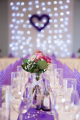 purple wedding table decoration
