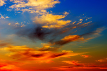 Fototapeta na wymiar Sunrise and cloudy sky