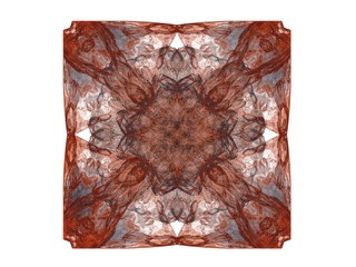 Abstract fractal with a red pattern