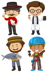 Different men doing different jobs