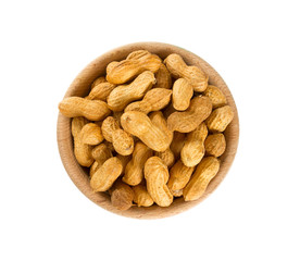 peanuts on white background