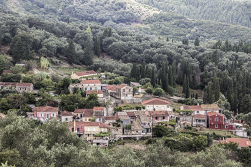 Fototapeta na wymiar village in Korfu
