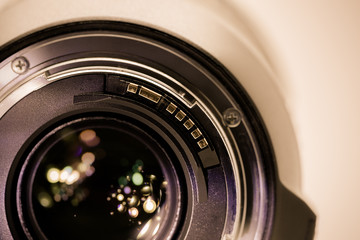 Camera lens closeup - Shallow depth of field