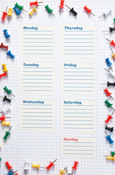 school schedule for the week