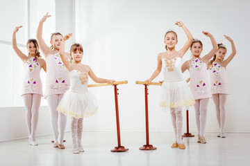 Little Girls Practicing Ballet