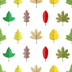 Obraz premium seamless vector background with leafs for your design