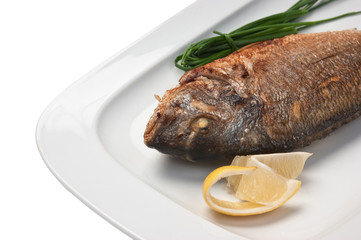 dish of fried fish with onions
