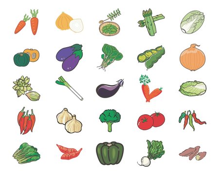 Vegetables Vector Sets