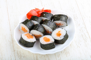 Roll with salmon