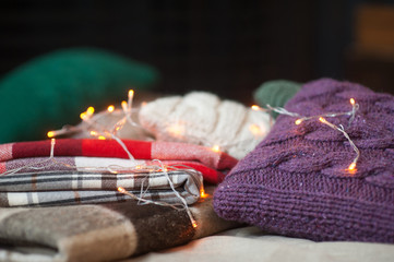 Home decorated in Christmas style.