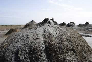 Mud volcano in Gobustan, Azerbaijan.