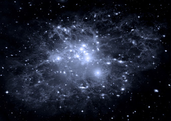 galaxy in a free space