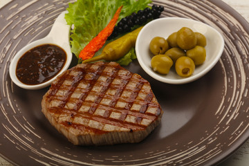 Grilled beef steak
