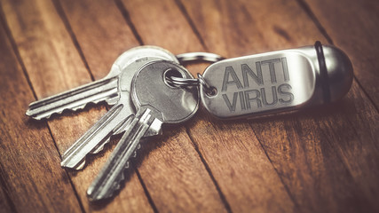 porte clés métal : antivirus