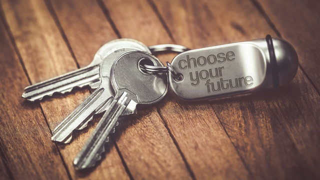 porte cl&eacute;s m&eacute;tal : choose your future