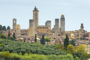 Fototapeta premium tower of old city in Italy