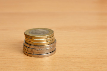 Euro coins stack